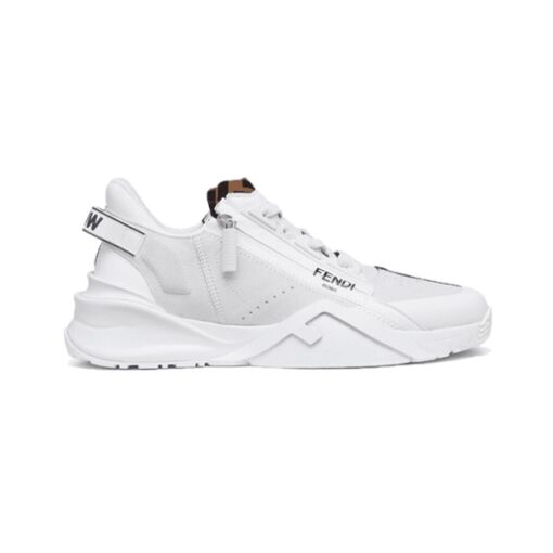 FENDI FLOW BICOLOR SUEDE LOW-TOP SNEAKERS - FDS006