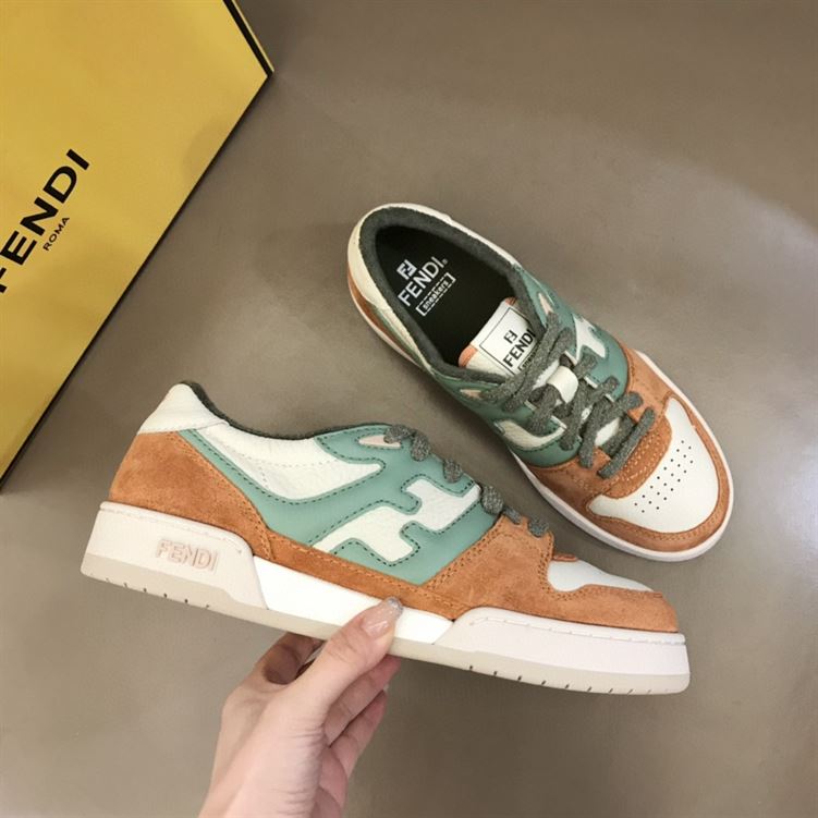 FENDI MATCH AMARANTH SUEDE LOW-TOPS SNEAKERES - FDS002