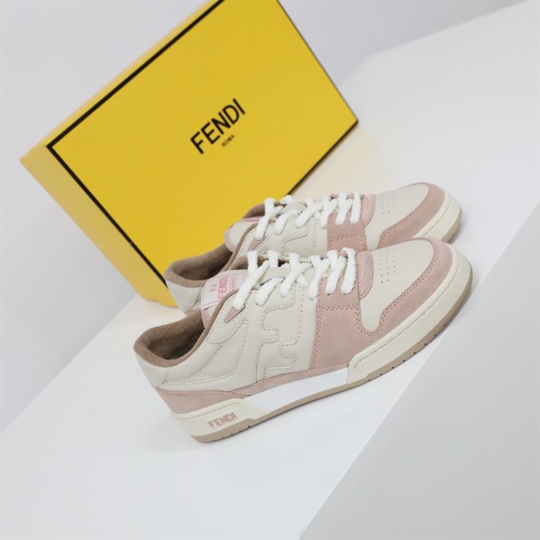FENDI MATCH LOW TOPS IN PINK SUEDE - FDS014