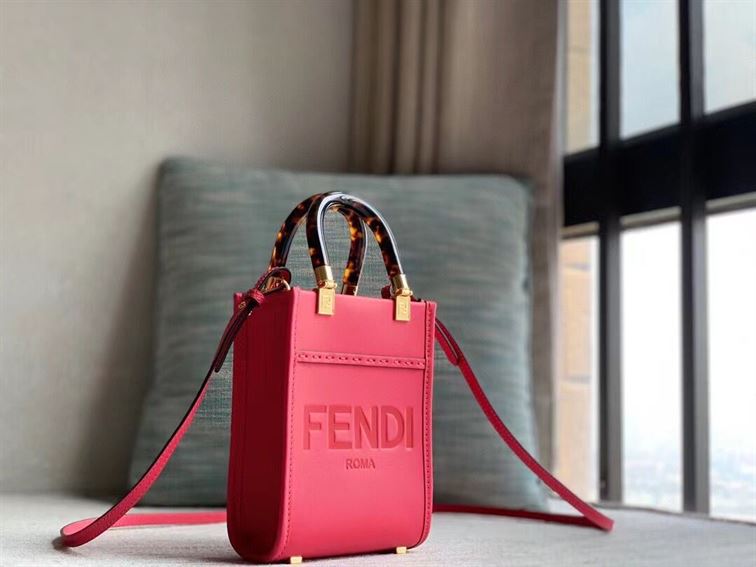 FENDI MINI SUNSHINE SHOPPER FUCHSIA