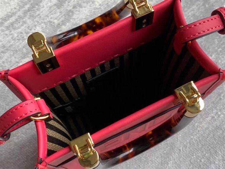 FENDI MINI SUNSHINE SHOPPER FUCHSIA