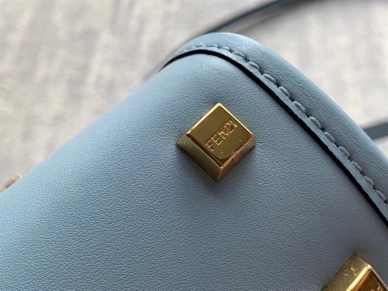 FENDI MINI SUNSHINE SHOPPER LIGHT BLUE