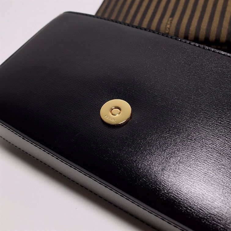 FENDI WALLET ON CHAIN WITH POUCHES BLACK MINI BAG