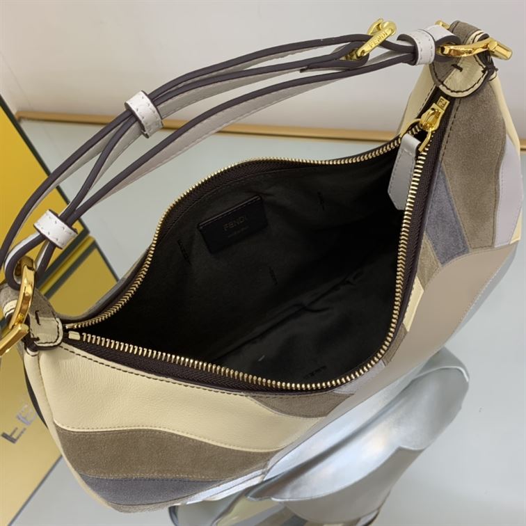 FENDIGRAPHY MEDIUM LEATHER BAG WITH MULTICOLOUR INLAY