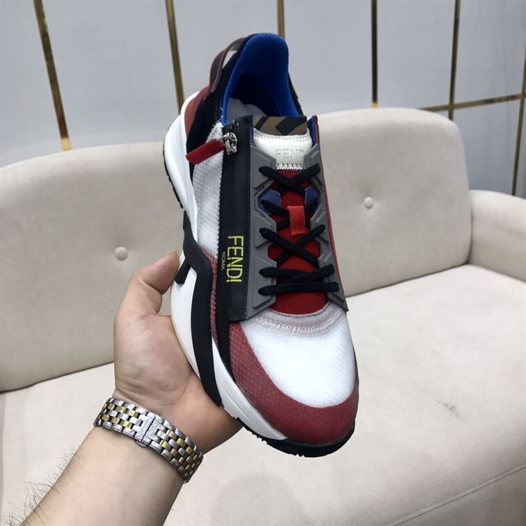 FENDY FLOW MULTICOLOUR NYLON LOW-TOP - FDS010