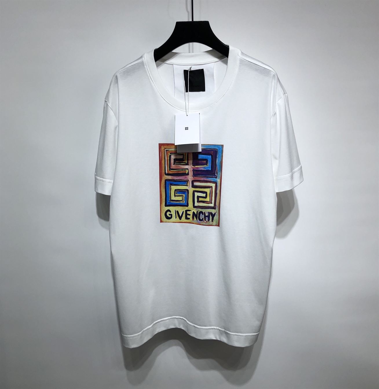 GIVENCHY SLIM FIT T-SHIRT IN JERSEY WITH 4G SUN PRINT IN WHITE - GTS006