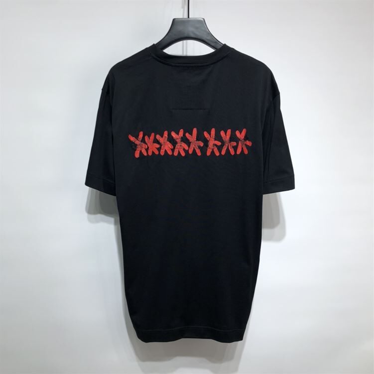 GIVENCHY SLIM FIT T-SHIRT IN JERSEY WITH TAG EFFECT PRINT - GTS002