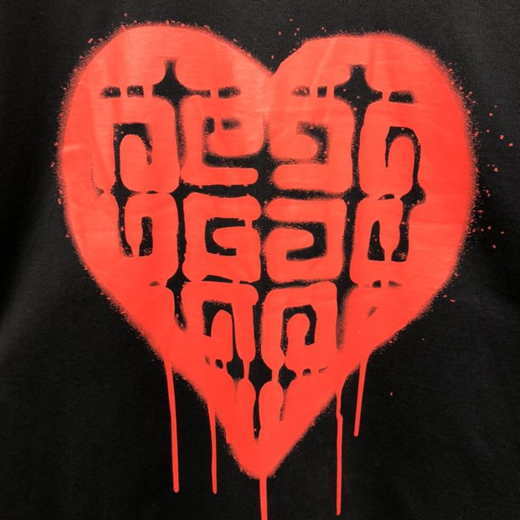 GIVENCHY SLIM FIT T-SHIRT IN JERSEY WITH TAG EFFECT PRINT - GTS002