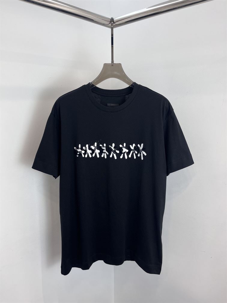 GIVENCHY SLIM FIT T-SHIRT WITH TAG EFFECT - GTS009