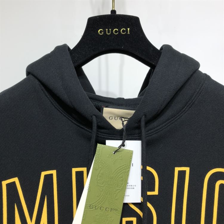 GUCCI 100 COTTON SWEATSHIRT IN BLACK - GCK013