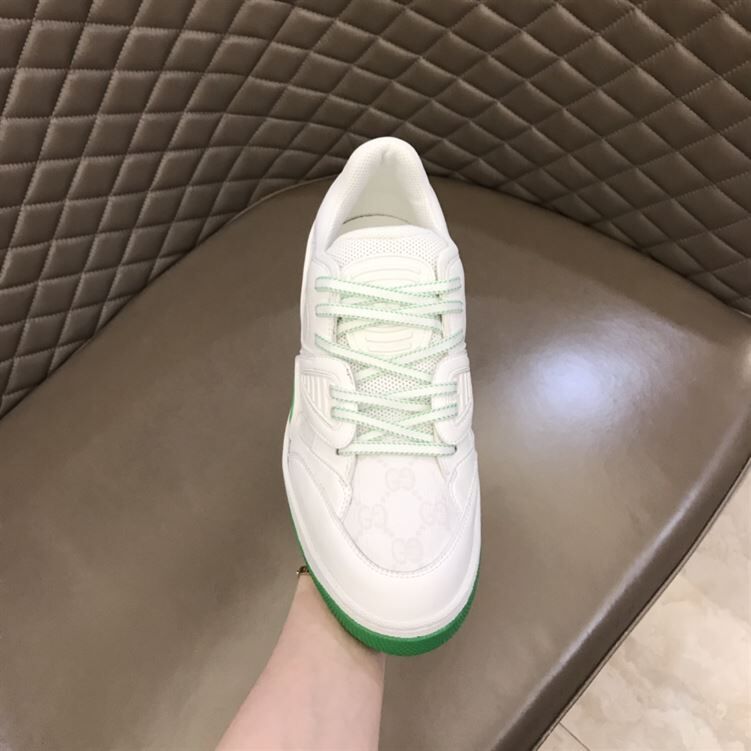 GUCCI BASKET SNEAKERS IN WHITE AND GREEN - GCC032