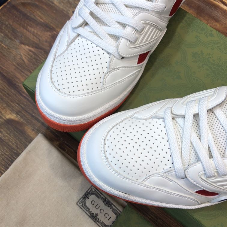 GUCCI BASKET SNEAKERS IN WHITE AND RED - GCC031