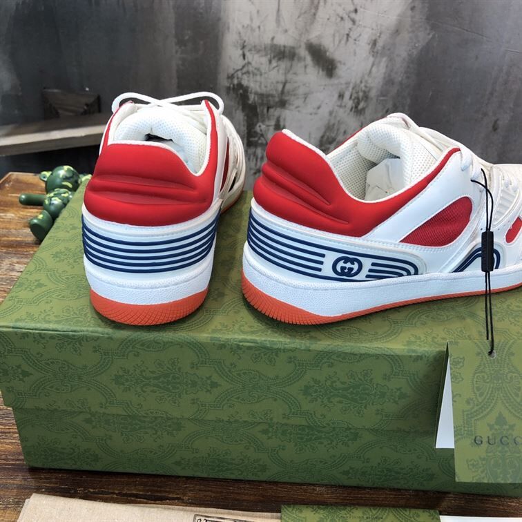 GUCCI BASKET SNEAKERS IN WHITE AND RED - GCC031