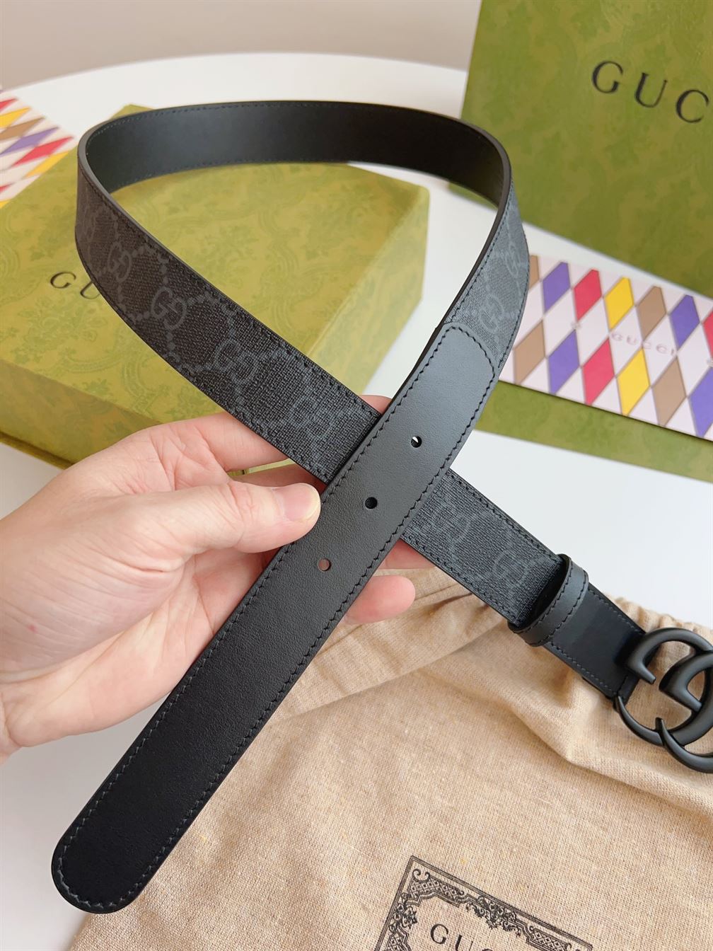 GUCCI BELT IN GG SUPREME FABRIC - GB029