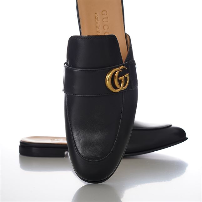 GUCCI BLACK PRINCETOWN SLIPPERS - GL032