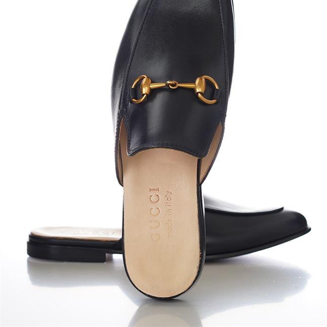 GUCCI BLACK PRINCETOWN SLIPPERS - GL041