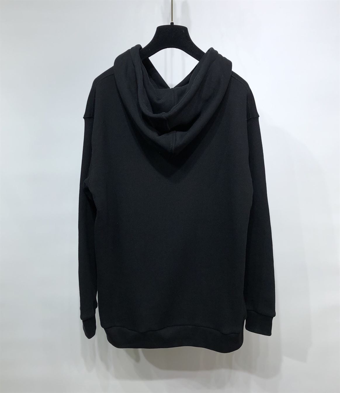 GUCCI BLACK VINTAGE LOGO COTTON SWEATSHIRT HOODED - GCK006