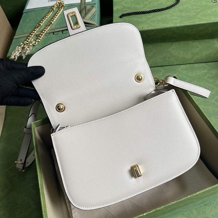 GUCCI BLONDIE TOP HANDLE WHITE BAG