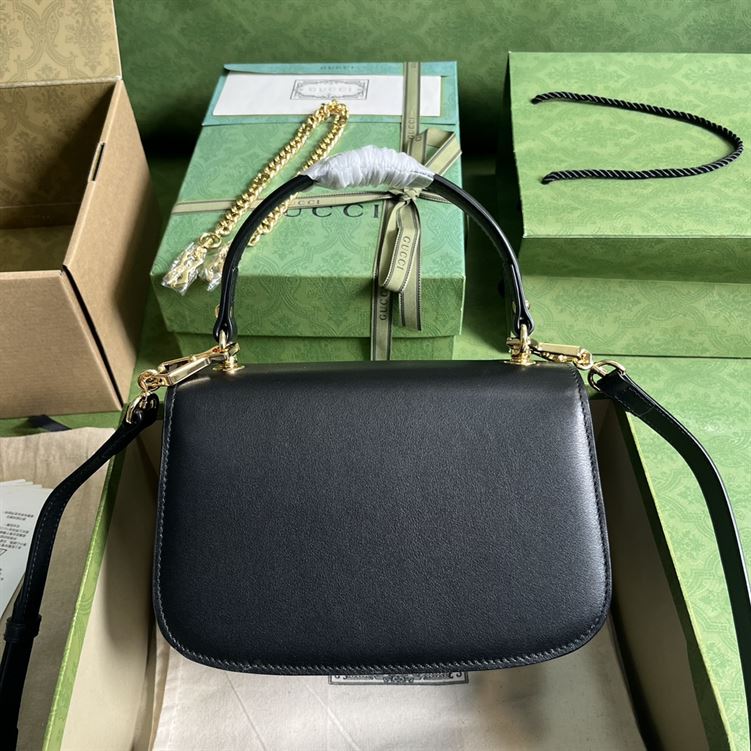 GUCCI BLONDIE TOP HANDLE BLACK BAG
