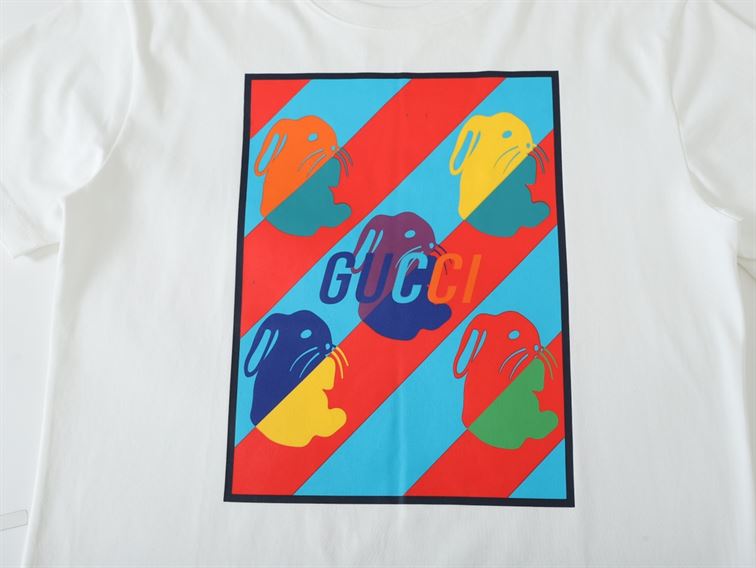 GUCCI BUNNY PRINT COTTON JERSEY T-SHIRT - GGS024