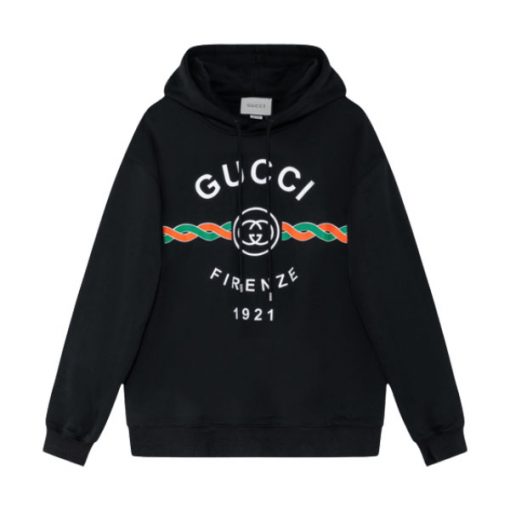 GUCCI COTTON 'GUCCI FIRENZE 1921' HOODED SWEATSHIRT - GCK050