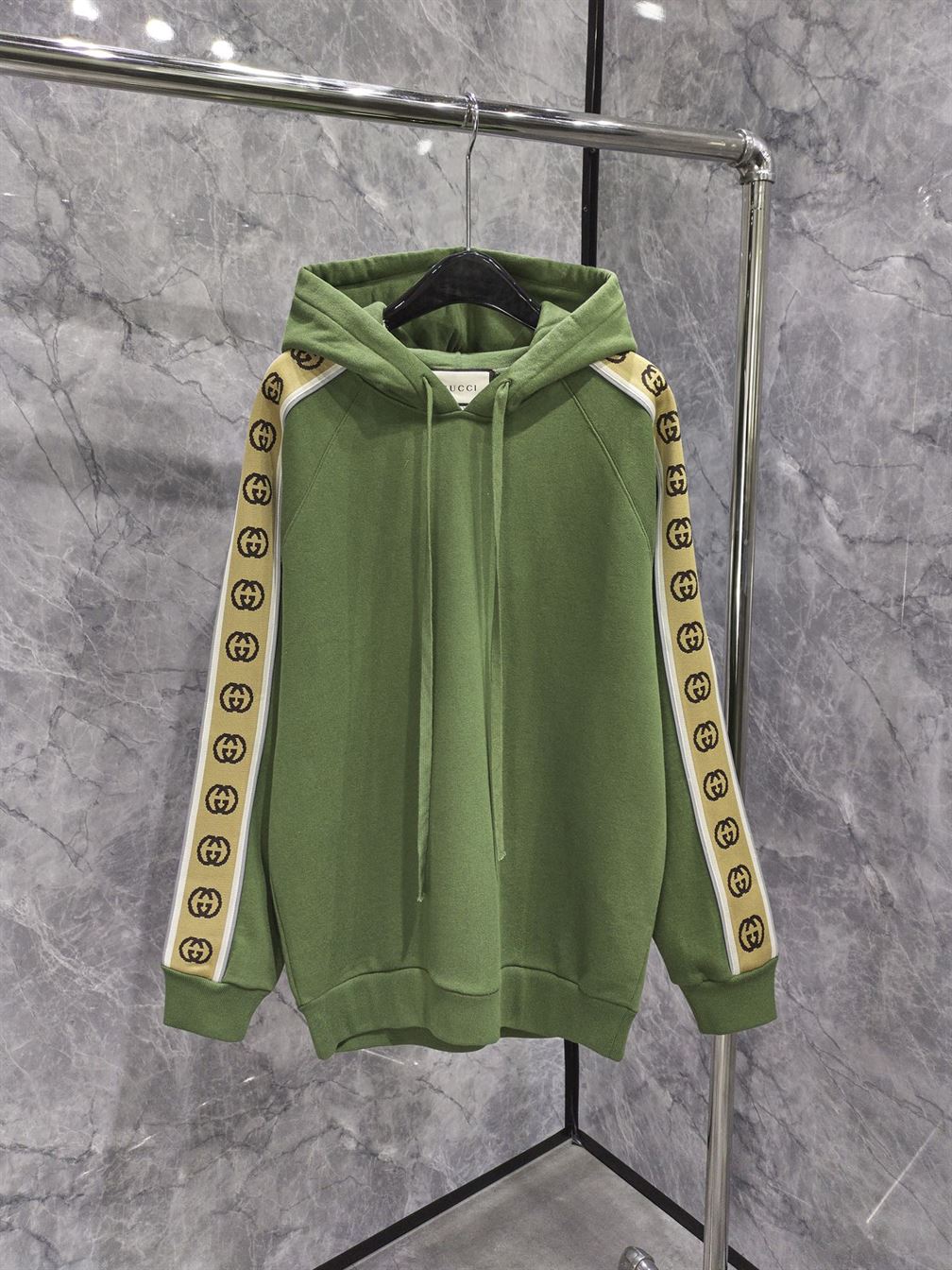 GUCCI COTTON JERSEY HOODED SWEATSHIRT - GCK017