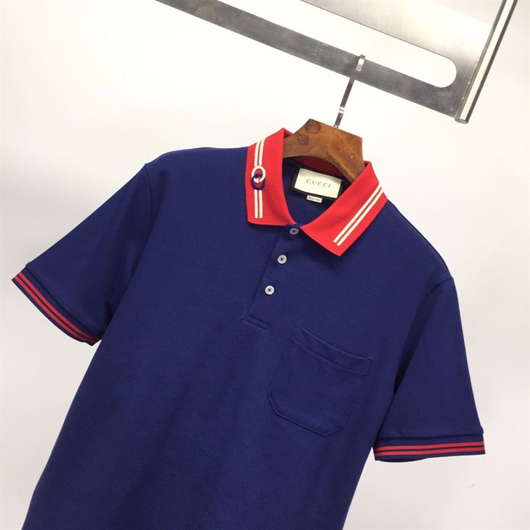 GUCCI COTTON PIQUET POLO WITH INTERLOCKING G - GGS036