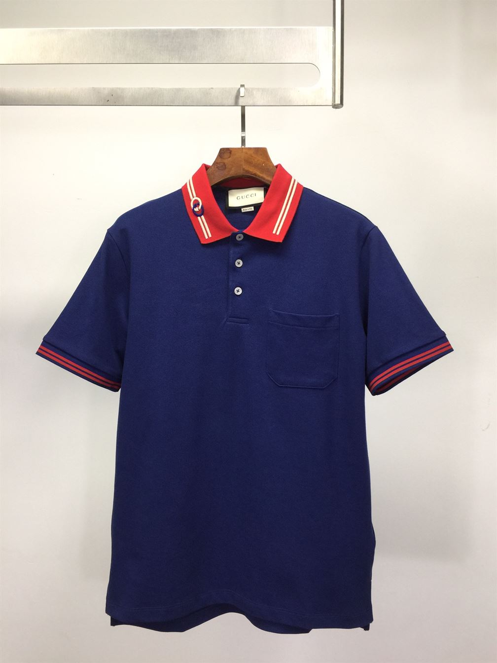 GUCCI COTTON PIQUET POLO WITH INTERLOCKING G - GGS036