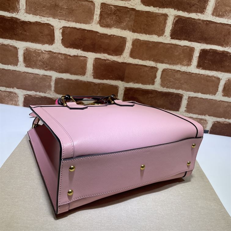 GUCCI DIANA SMALL NOTE BAG IN PINK LEATHER