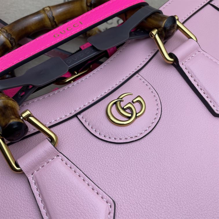 GUCCI DIANA SMALL NOTE BAG IN PINK LEATHER