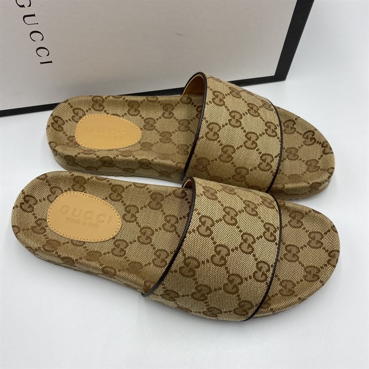 GUCCI GG CANVAS FLIP FLOP SANDAL - GSL001