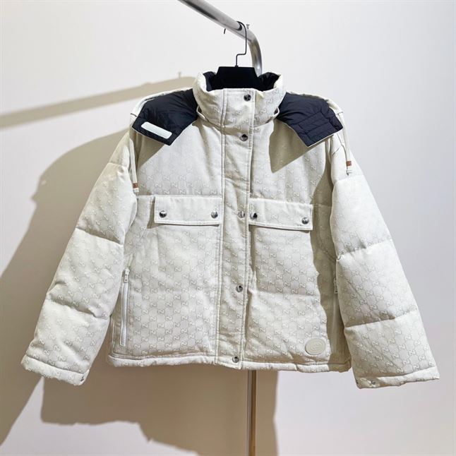 GUCCI GG COTTON CANVAS PUFFER JACKET - GCJ034