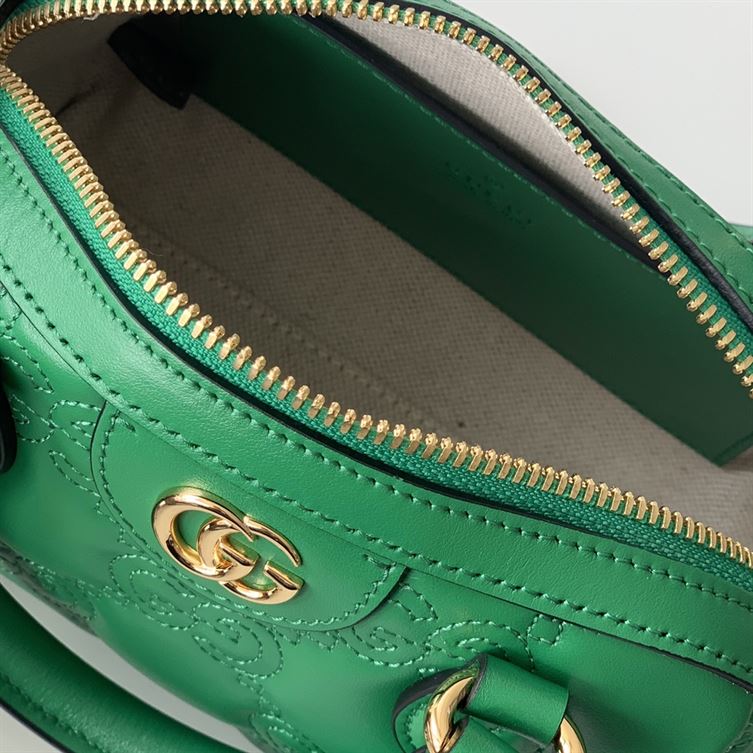 GUCCI GG MATELASSE MINI BAG IN BRIGHT GREEN LEATHER