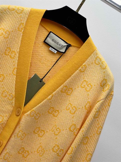 GUCCI GG WOOL JACQUARD CARDIGAN - GCK027