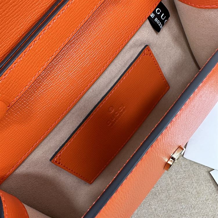 GUCCI HORSEBIT 1955 MINI BAG IN ORANGE LEATHER