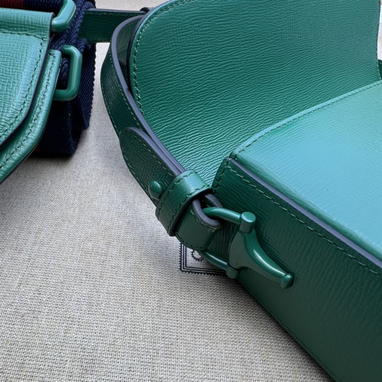 GUCCI HORSEBIT 1955 SMALL SHOULDER BAG GREEN LEATHER