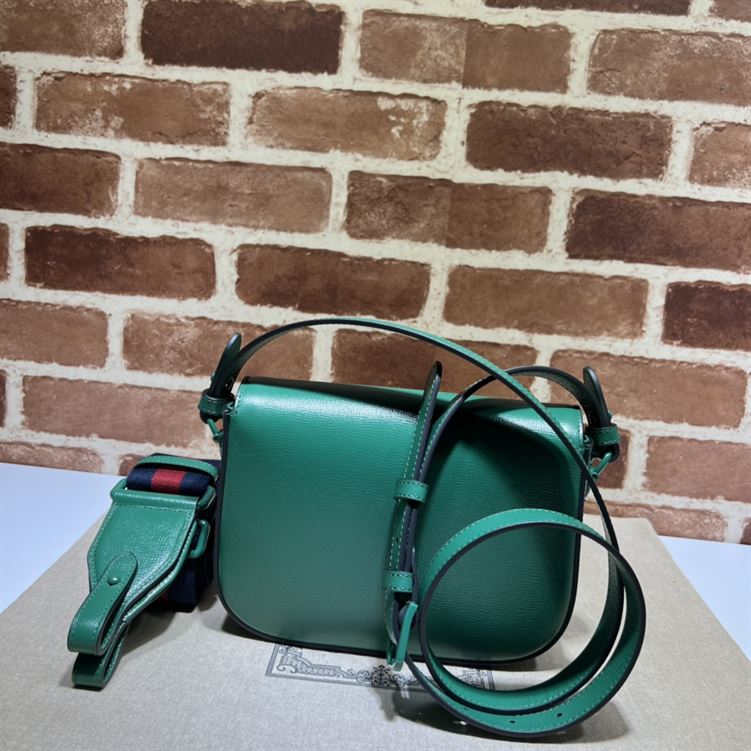 GUCCI HORSEBIT 1955 SMALL SHOULDER BAG GREEN LEATHER