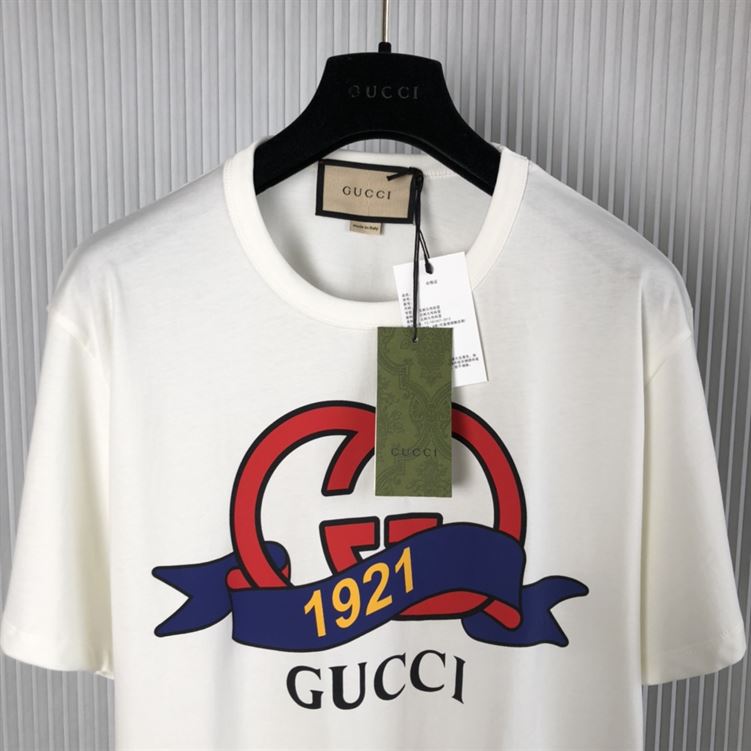 GUCCI INTERLOCKING G 1921 GUCCI COTTON T-SHIRT - GGS048