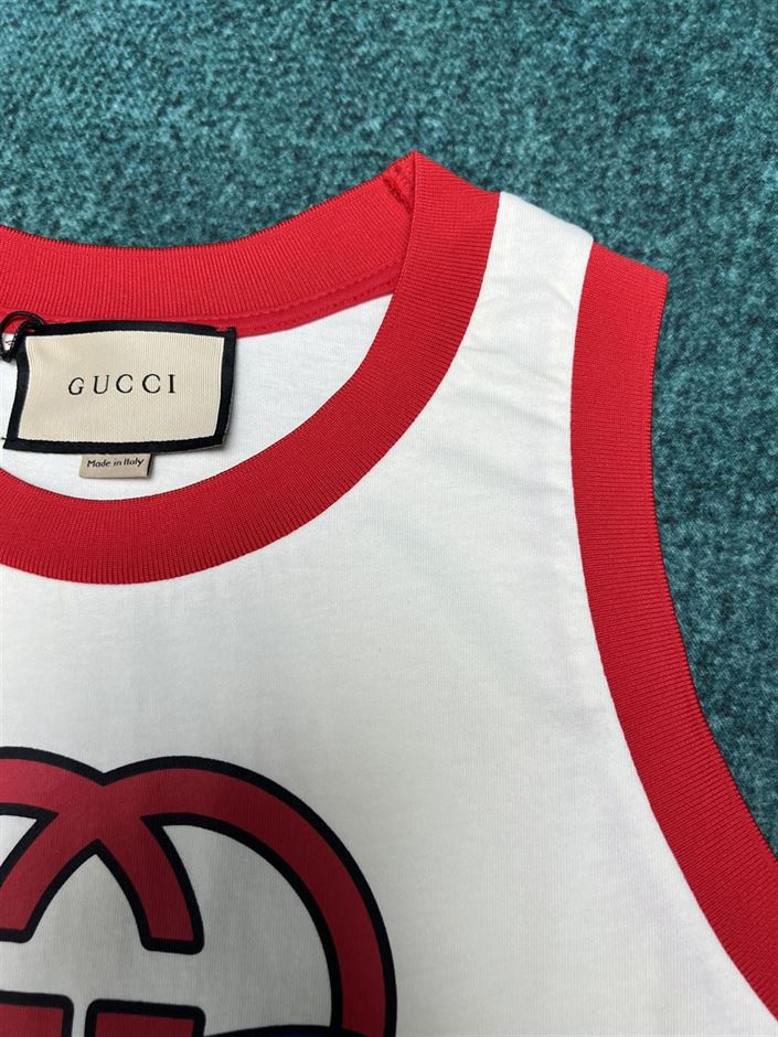 GUCCI INTERLOCKING G 1921 PRINT COTTON TOP - GGS041