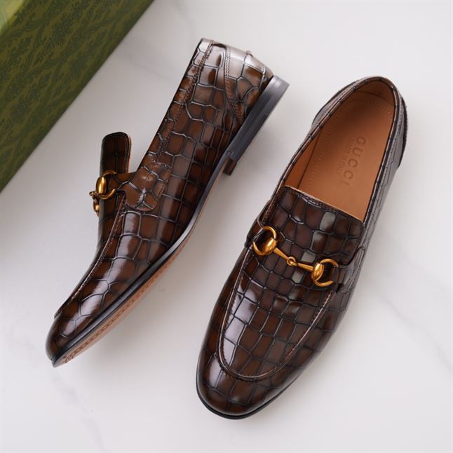 GUCCI JORDAAN CROCODILE LOAFER - GL014