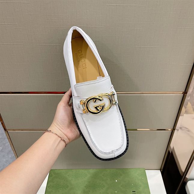 GUCCI LEATHER LOAFER IN WHITE - GL046