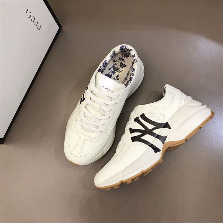 GUCCI LEATHER NY YANKEES SNEAKERS - GCC014