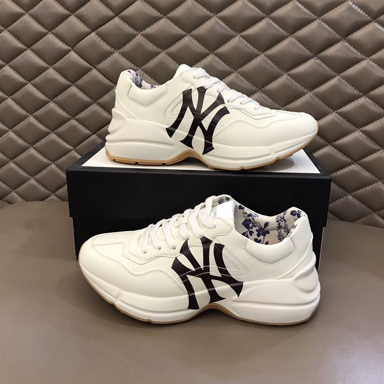 GUCCI LEATHER NY YANKEES SNEAKERS - GCC014