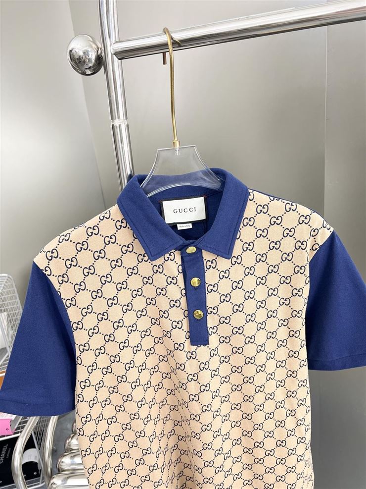 GUCCI MAXI GG SILK COTTON POLO - GGS044