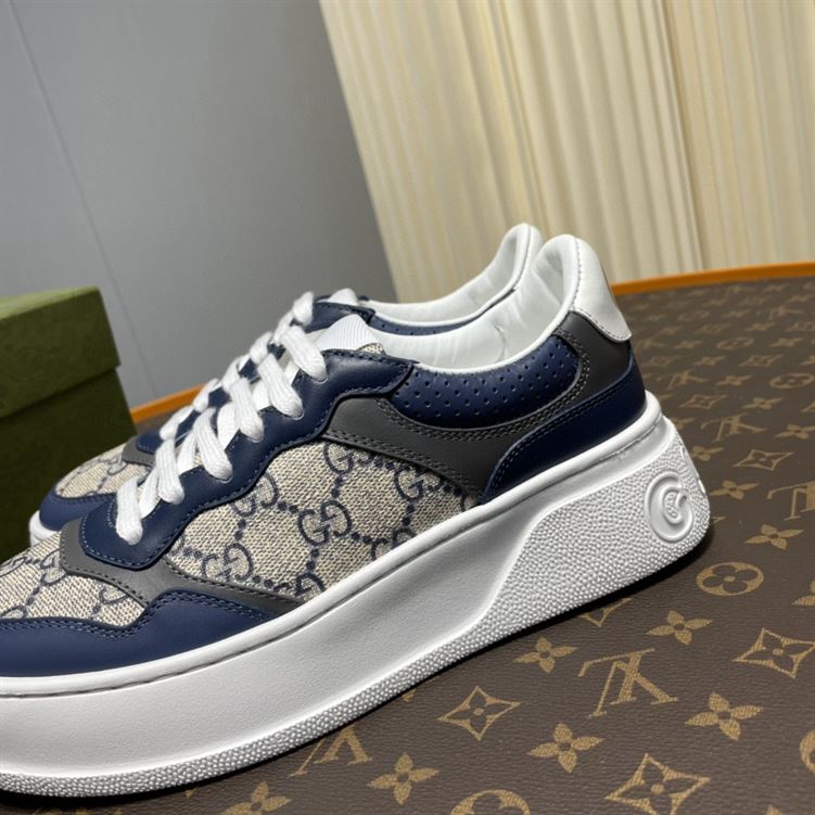 GUCCI MEN'S GG SNEAKERS BEIGE AND BLUE SUPREME - GCC003