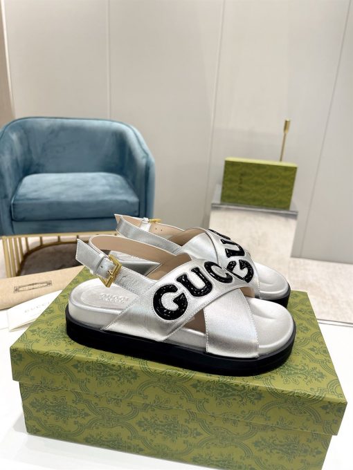 GUCCI MEN'S GUCCI SANDAL BLACK LEATHER - GSL011