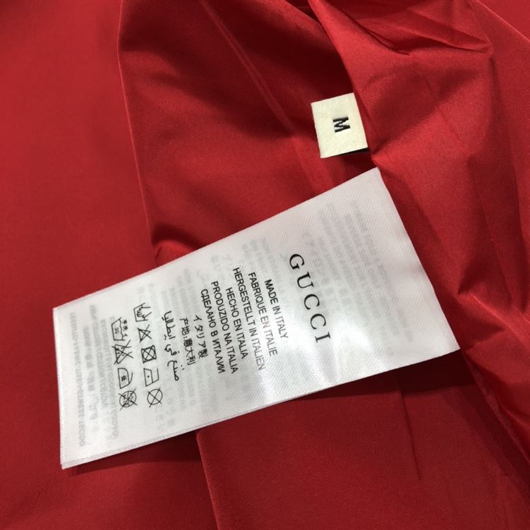 GUCCI OVERSIZE TECHNICAL JERSEY ZIP TRACK TOP RED - GCJ002