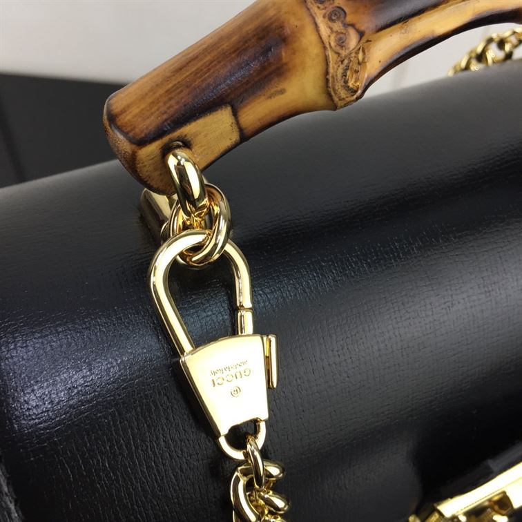 GUCCI PADLOCK GG SMALL BAMBOO SHOULDER BAG