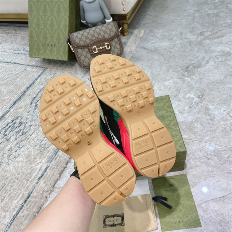 GUCCI RHYTON SNEAKER IN RED BLACK - GCC099