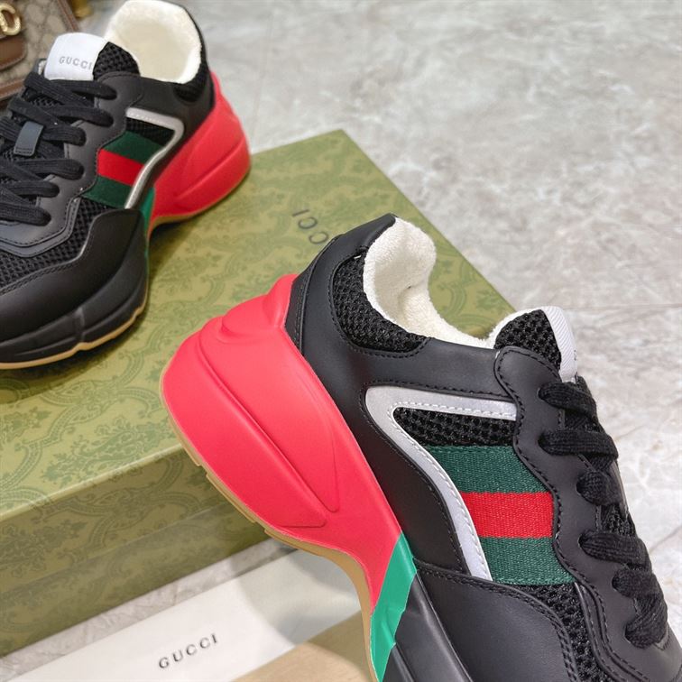 GUCCI RHYTON SNEAKER IN RED BLACK - GCC099